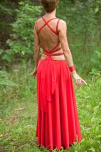 Red Smooth Gown (Back)
